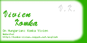 vivien komka business card